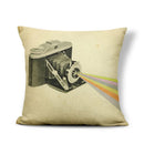 Axyaa Retro Record Camera Pillow Cover - 45X45CM