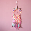 Axyaa Pink Unicorn Dream Catcher for Girls' Kawaii Room Decor & Bedroom Nursery