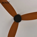 Axya Low Floor DC Motor Ceiling Fan Remote Control White Black 30W Simple Home Fan