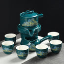 Axya Ceramic Chinese Tea Set for 6 People, Complete Kung Fu Travel Teacup Set