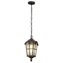 Axyaa Outdoor Glass Lantern Pendant for Porch with Hanging Lights