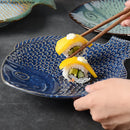 Axya Ceramic Dining Set: Fish Shape Plates, Bowls, and Trays for Sushi, Salad, Steak