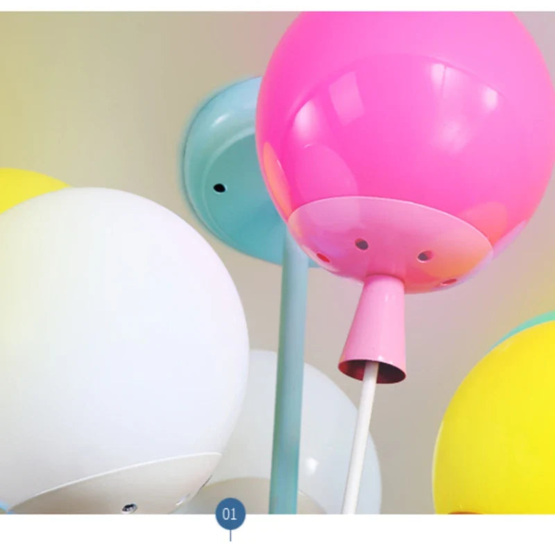 Axyaa Balloon Ceiling Lamp: Kids Room Chandelier for Bedroom, Living Room, Nursery & Indoor Home Decor.