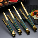 Axyaa Stainless Steel Non-Slip Food Tongs for Cooking and BBQ