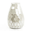 Axyaa Glass Mosaic Vase for Hydroponic Green Dill Small Flower Arrangement