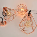 Axyaa Rose Gold Iron Cage Pendant Light for Home Kitchen and Dining Room