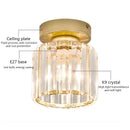 Axyaa Crystal Ceiling Light Modern Decorative Lamp E27 Base Square Round Lighting