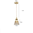 Axyaa Copper LED Glass Pendant Lamp Nordic Modern Style Dining Bedroom Light