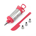 Axyaa Stainless Steel Cookie Gun Set with Icing Nozzles - Baking Tools