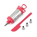 Axyaa Stainless Steel Cookie Gun Set with Icing Nozzles - Baking Tools