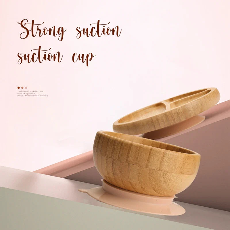 Axya Kids Silicone Bamboo Feeding Set - Complete Tableware Gift for Children