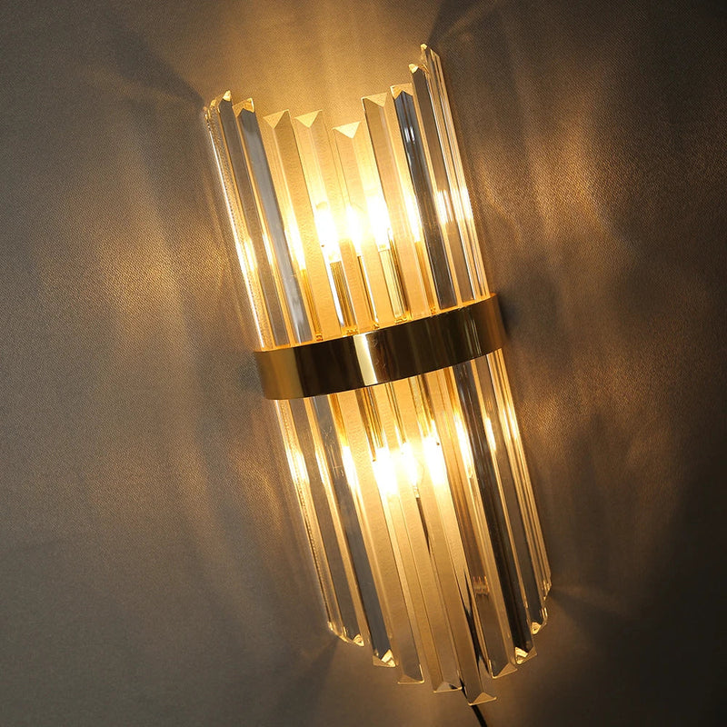 Axyaa Luxury Crystal LED Wall Sconce for Home Decor