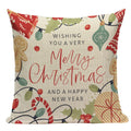 Axyaa Christmas Deer Snowman Cartoon Cushion Cover - Festive Decor Pillowcase