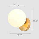 Axyaa Nordic Moon Iron Glass Wall Lights E27 Applique Murale Wood Stairs LED
