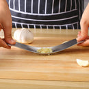 Axyaa Curved Stainless Steel Garlic Press Mincer Slicer Cutter Kitchen Tool