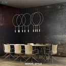 Axyaa Postmodern Metal Circular Pendant Light for Restaurant, Bedroom, and Bar Lighting