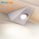 Axyaa Triangle LED Closet Wall Lights Stainless Steel Switch Cabinet Lamp