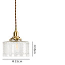 Axyaa Copper LED Pendant Lights | Japanese Style Glass Ball Vintage Hanging Lamp