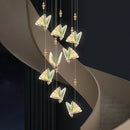 Axyaa Nordic Butterfly Stairs Bar Pendant Light