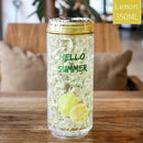 Axyaa Kawaii Fashion Cans Summer Ice Cup Plastic Water Bottle with Lid