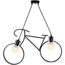 Axyaa Industrial Bike Chandelier: American Country Pendant Lamp