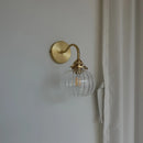 Axyaa Nordic LED Copper Glass Bathroom Mirror Light Fixture Wall Sconce