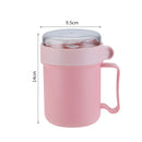 Axyaa Stainless Steel Thermal Coffee Milk Cup with Handle & Spoon