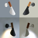 Axyaa Nordic Wooden Wall Light Modern Vintage Loft Sconce for Bedroom Living Room
