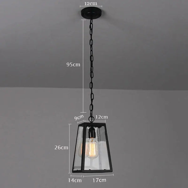 Axyaa Vintage Loft Chain Pendant Chandelier for Dining Room, Pub, Cafe