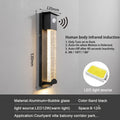 Axyaa Crystal LED Wall Light with PIR Motion Sensor for Outdoor Street Lamp