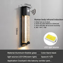Axyaa Crystal LED Wall Light with PIR Motion Sensor for Outdoor Street Lamp