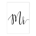 Axyaa Heart Calligraphy Poster Black White Minimalist Wall Art Print