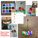 Axyaa Colorful Glass Chandelier with LED Sconces for Living Room and Kids Room