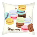 Axyaa Biscuits Cake Print Decor Pillow Cover for Home Sofa Decoration