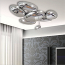 Axyaa Mercury LED Chandelier Skydro Ceiling Light Chrome Water Drop Design