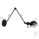 Axyaa Adjustable LED Wall Lamp for Bedside Study Loft Vintage Swing Arm