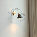 Axyaa Green Glass LED Wall Lights with Pull Chain Switch