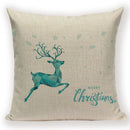 Christmas Cartoon Santa Claus Deer Pillows Covers Merry Christmas Gifts for The New Year by Axyaa