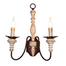 Axyaa Vintage Wood Wall Lamps - French Country Rustic Sconces for Bedroom Farmhouse Hallway