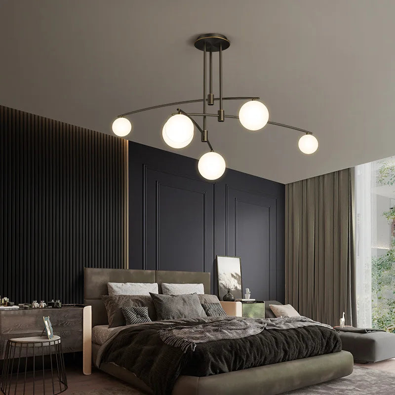 Axyaa Nordic Magic Bean Chandelier, Modern Simple Creative Lighting for Living Room