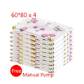 Axyaa 4/10pcs Thickened Vacuum Storage Bags with Hand Pump - Space Saving Organizer