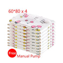 Axyaa 4/10pcs Thickened Vacuum Storage Bags with Hand Pump - Space Saving Organizer