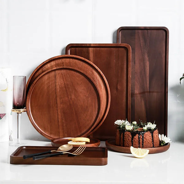 Axya Japanese Tea Restaurant Set with Log Tray, Tea Set Base, Cake Tray