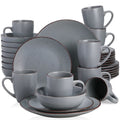 Axyaa MODA Grey Stoneware Dinner Set - 48 Piece Tableware Collection