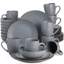 Axyaa MODA Grey Stoneware Dinner Set - 48 Piece Tableware Collection
