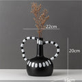 Axyaa Ceramic Wave Point Vase Home Decor Ornament