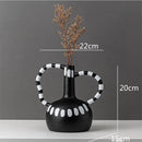 Axyaa Ceramic Wave Point Vase Home Decor Ornament