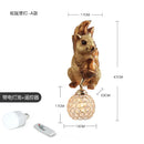Axyaa Nordic Resin Wall Lamps - Squirrel Owl Light Fixtures for Kids' Room & Study