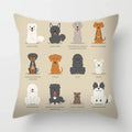 Axyaa Dog Print Cushion Cover 45X45CM Home Sofa Decor Pillow Case