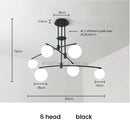 Axyaa Nordic Magic Bean Chandelier, Modern Simple Creative Lighting for Living Room